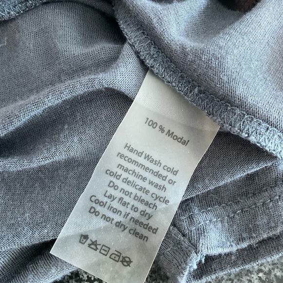 ATM Womens Short Sleeve Scoop Neck Boxy Tee Shirt Gray Modal Size Small - Picture 4 of 4